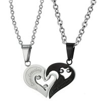 GC209 - Steel His and Hers Couple Necklace